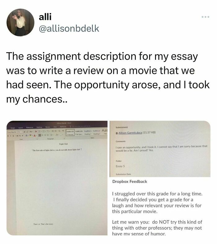 Student essay review on a movie with relatable humor showing aspects of students and young adults' interesting lives.