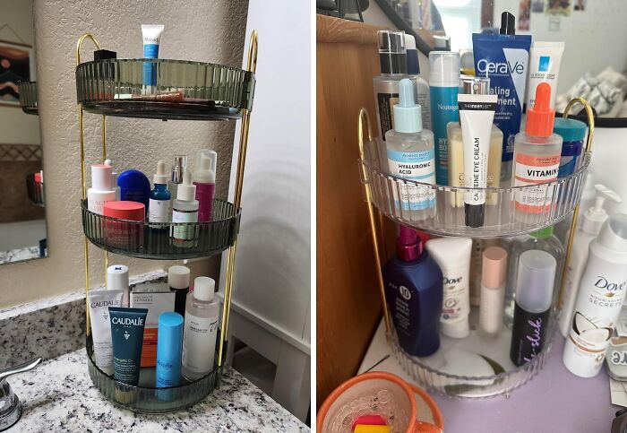 This 2-Tier Makeup Organizer Adds A Dash Of Elegance To Your Vanity