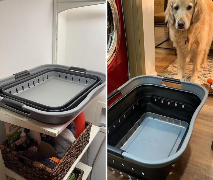 A Collapsable Laundry Basket Is Essential To Any Spatially Challenged Laundry Room