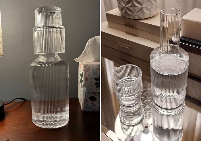 If You Are Always Waking Up Parched, Get This Classy Bedside Carafe And Glass Set 