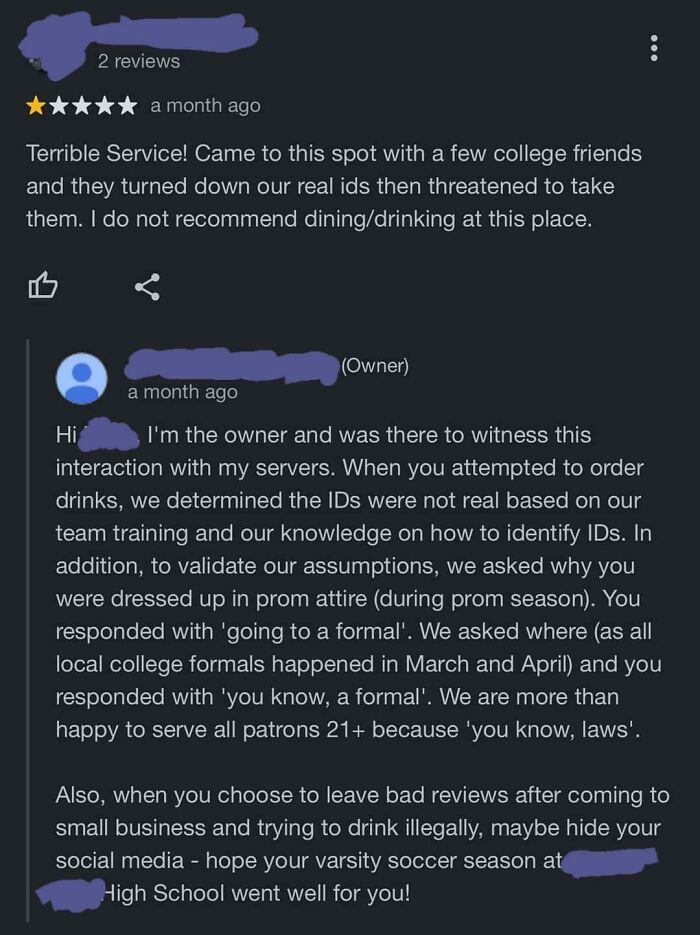 Reviews/Owner Responses Like This Make Me Unbelievably Happy On The Inside