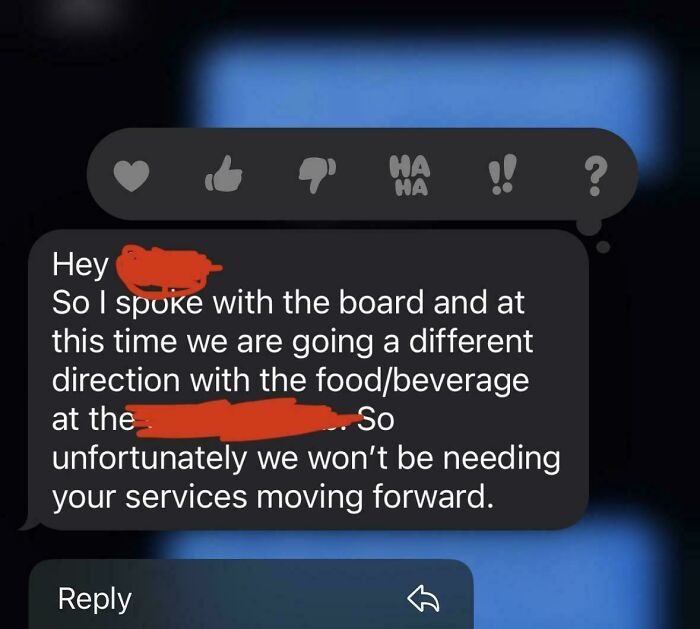 Got Fired Over Text This Morning. Happy New Year!