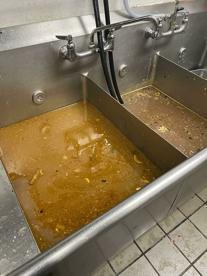 Soup Du Jour! (Dishie Refuses To Change The Water And Just Says He’s Been Washing Dishes For 40 Years)