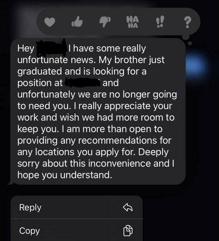 Fired After Working A Double On Christmas