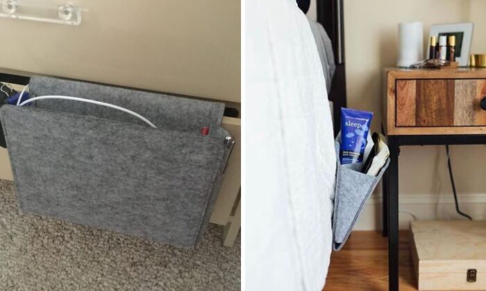 Keep Your Nightstand Clear Of Clutter With This Bedside Essentials Pocket 