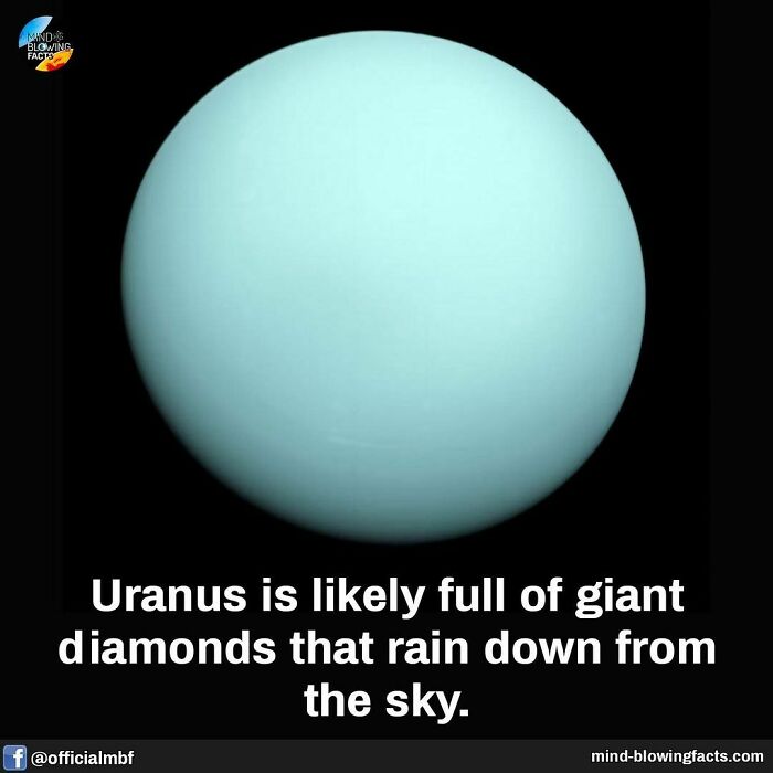 Uranus fact about giant diamonds raining down, shared on an Instagram page with amazing facts and new pics.