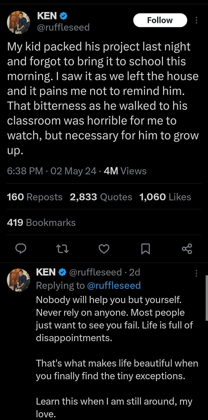 Imagine Being A Sh**ty Father And Posting About It Thinking People Will Agree With You