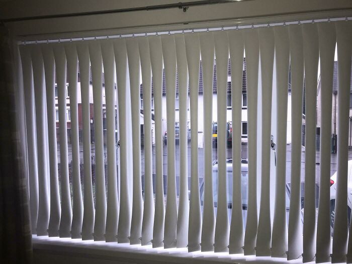 Soaked My Blinds, In The Tub, To Wash Them. Hung Them Up To Dry Last Night. Come Downstairs This Morning, And They Are Like Tubes