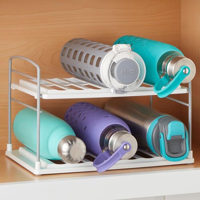 This Water Bottle Organizer Avoids Any Potential Bottle Avalanches