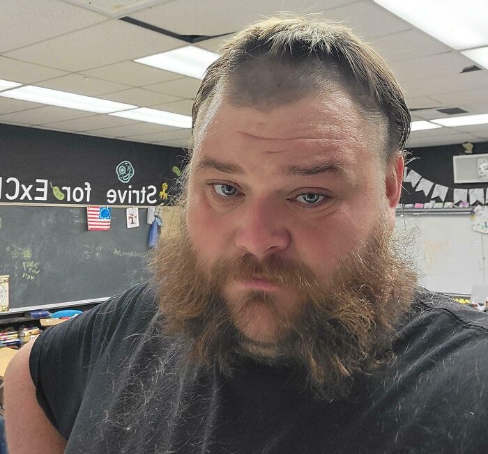 I Let My 8th Graduates Cut My Hair Each Year When They Graduate. This Year They Gave Me The Full Van Buren