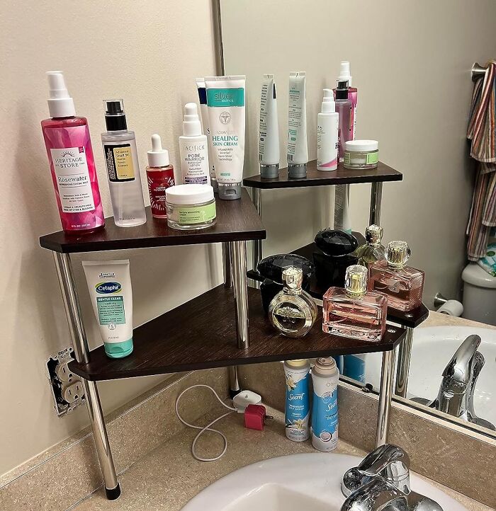 Banish Bathroom Clutter With The 3-Tier Bathroom Organizer 