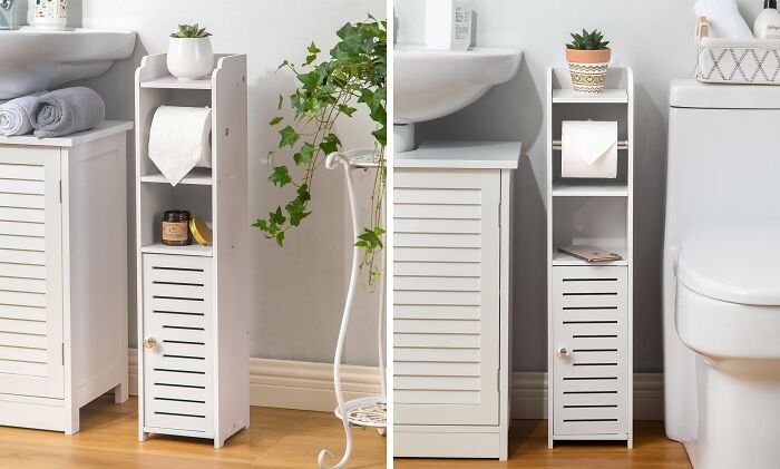 Keep Your Bathroom Tidy And Your Tp Handy With The Toilet Paper Holder Stand And Cabinet 