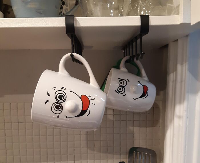 Coffee Cup Chaos, Be Gone! This Under Counter Mug Holder Is A Lifesaver