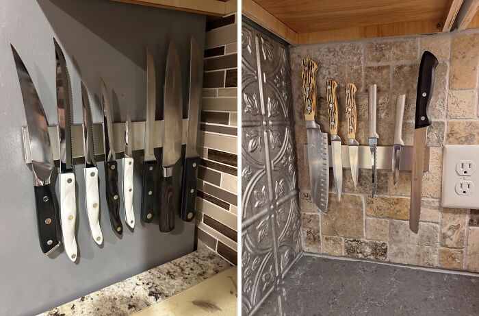 Ditch The Knife Block, Embrace The Sleek Style Of The Stainless Steel Magnetic Knife Bar