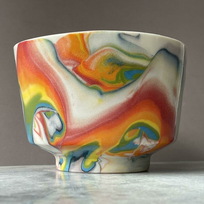 Pretty Smitten With This New Teacup I Made Out Of Colored Porcelain! Thought Y’all Would Enjoy This Too