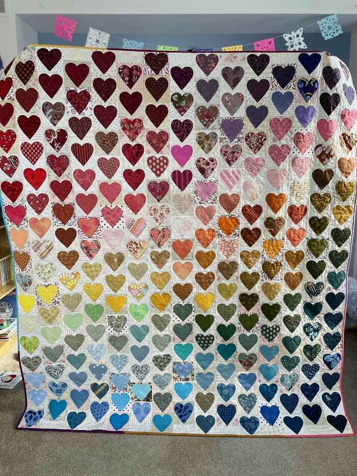 Went Rainbow For A Quilt I Made 🌈