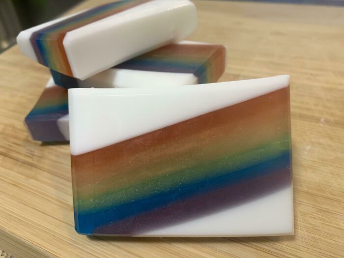 Rainbow Soap That I Made Today