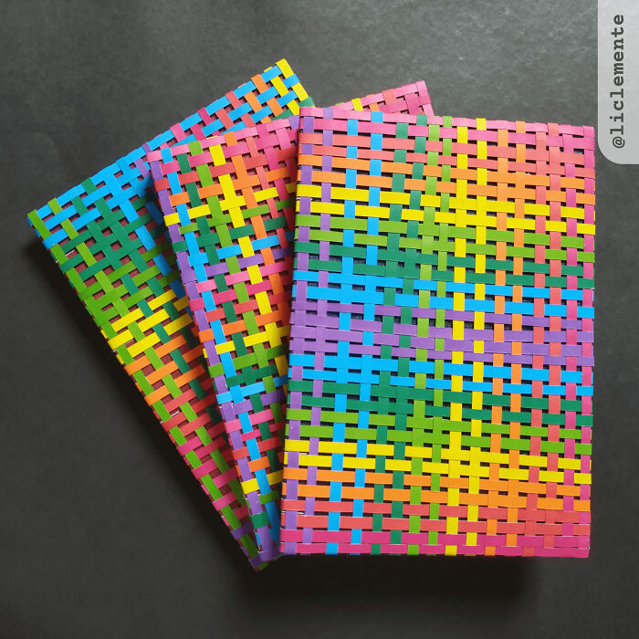 I Made This Paper Woven Notebook And Shared In A Bookbinding Sub, They Told Me You Guys Would Like To See It! So Here It's