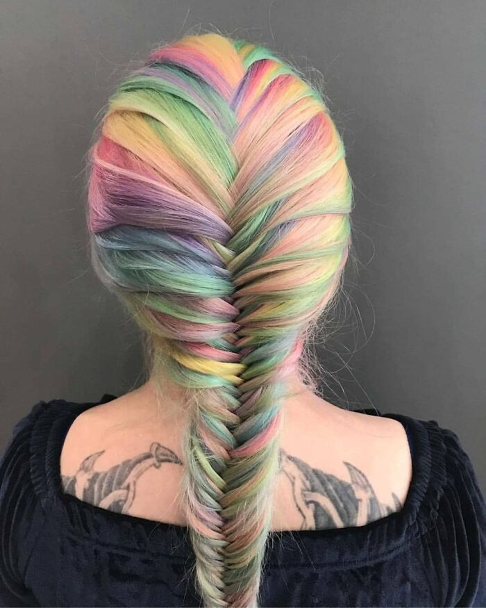 Pastel Rainbow Fishtail