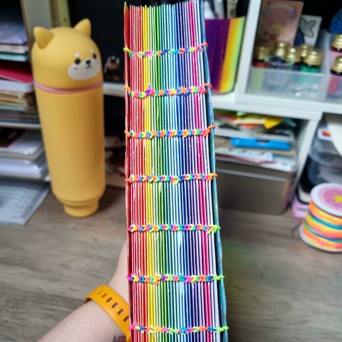 The Spine Of My First Attempt At Book Binding