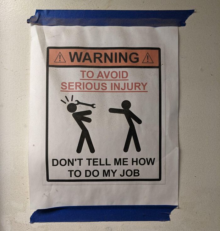 Just Started At A New Shop And This Work Of Art Was Left Above My New Workstation