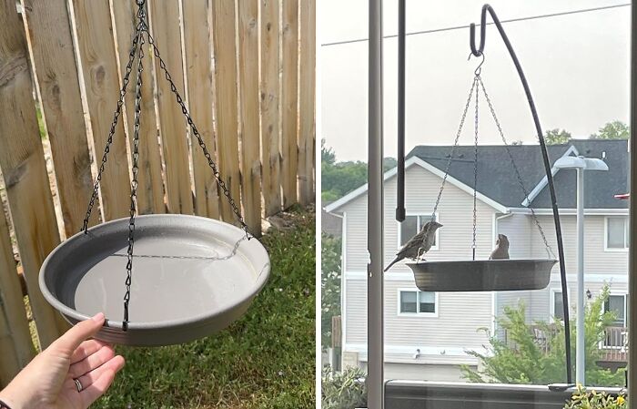  Hanging Bird Bath And Feeder: Invite Feathered Friends To Your Garden Oasis!