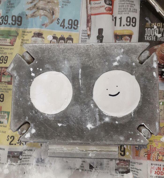 I Work In A Dental Lab As Part Of A Team Making Dentures For Patients. My Coworker Always Drew Happy Faces During The Final Steps Of The Process