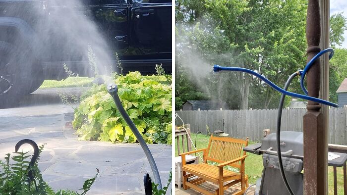Beat The Summer Heat And Transform Your Backyard Into A Refreshing Oasis With The Flex Cobra Portable Mist Stand
