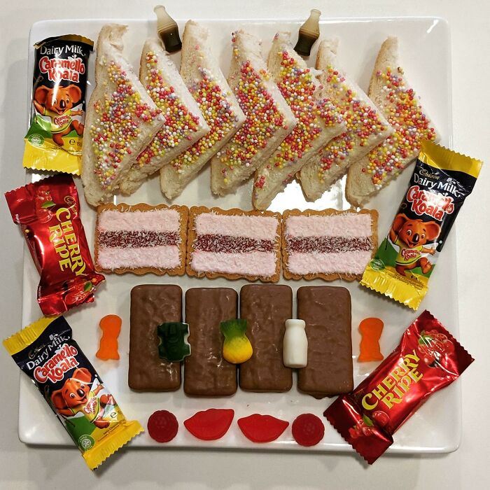 Soy un pasante estadounidense en Sydney. La oficina me preparó esta variedad de delicias clásicas australianas