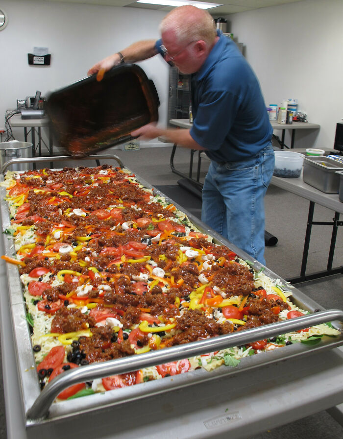 A Coworker is Cooking Lasagna For A Company Lunch. He Just Needs One Pan