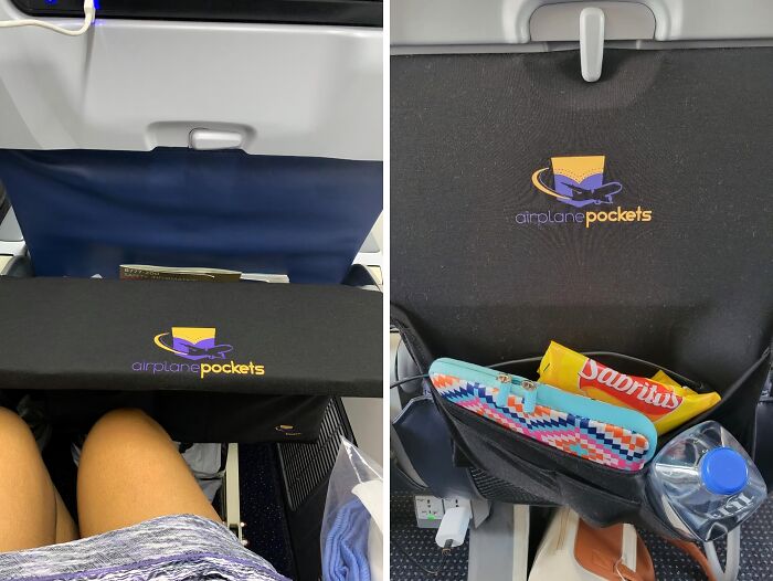 Ditch The Germy Tray Table And Upgrade Your Flight With The Airplane Tray Table Storage Organizer & Cover