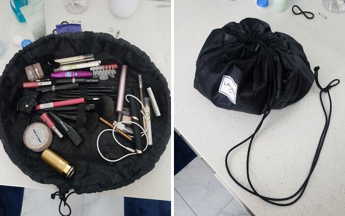  Lay-N-Go Cosmo: This Drawstring Bag Is A Makeup Lover's Dream (And A Germaphobe's Too!)