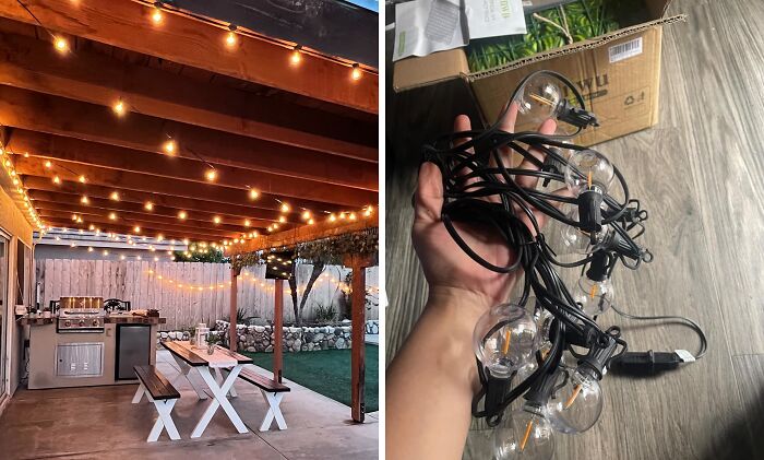  25 Feet Of Outdoor String Lights With Plastic Edison Bulbs: Illuminate Your Backyard Oasis With Vintage-Style Elegance