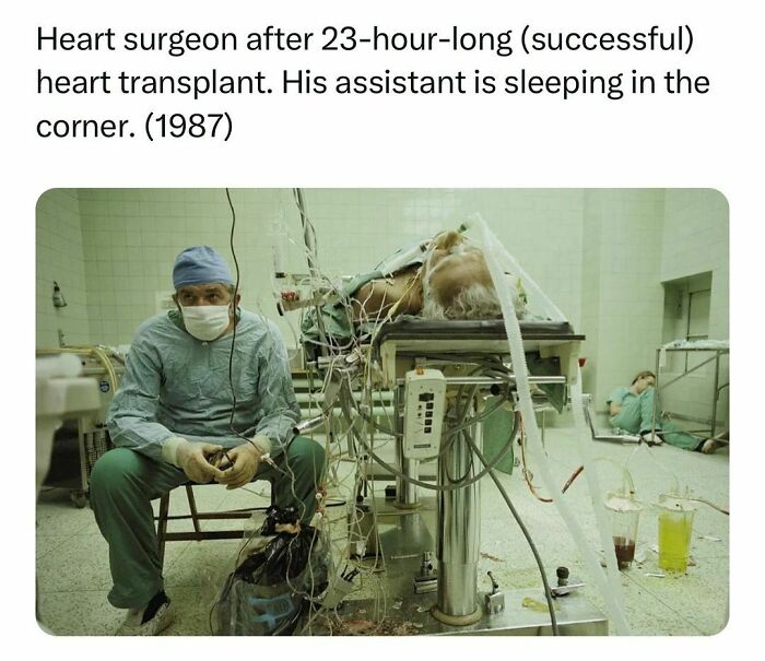 Heart Surgeon After 23-Hour-Long (Successful) Heart Transplant. His Assistant Is Sleeping In The Corner. #explore #viral #didyouknow #interesting #fyp