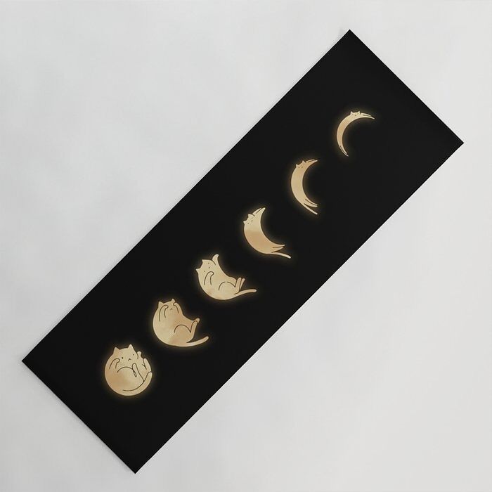  Cat Landscape 57: Phases Of The Meow Yoga Mat: Channel Your Inner Cat And Stretch Your Way To Serenity