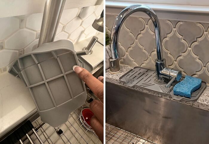 Move Over Mr. Clean. This Silicone Faucet Mat Is The New Sheriff In Town