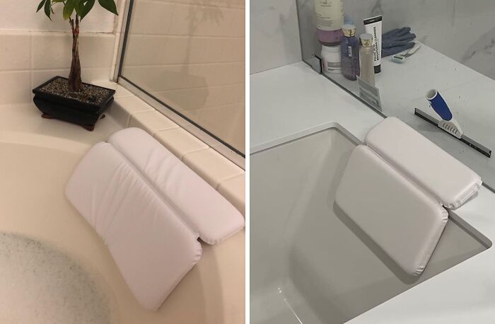 No More Stiff Necks And Aching Backs! The Bath Pillow For Tub Provides Ergonomic Support For A Truly Blissful Soak