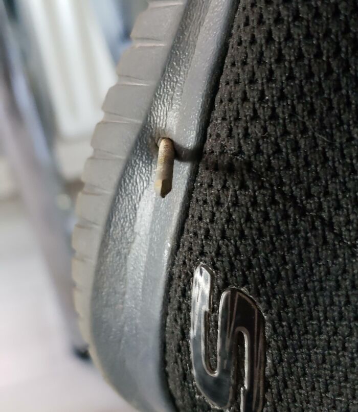 Nearly Got Stabbed In The Foot. Missed By Millimeters