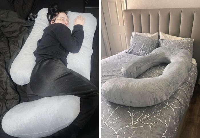 Finally, A Pillow That Understands Your Pregnancy Cravings For Comfort. Get Cozy With This U-Shaped Pregnancy Pillow