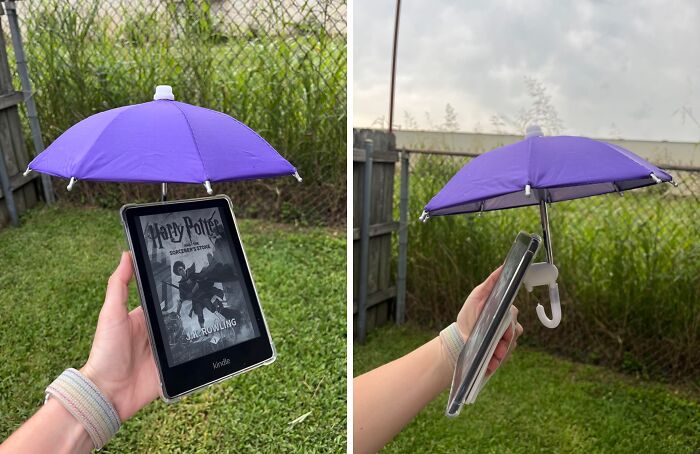 Never Squint At Your Phone Again! This UV Protection Phone Umbrella Ensures A Clear View Even In Bright Sunlight