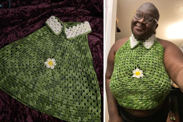 I Designed This Halter Top And I Can’t Take It Off!! It Took Many Unravels And A Migraine But Im In Love