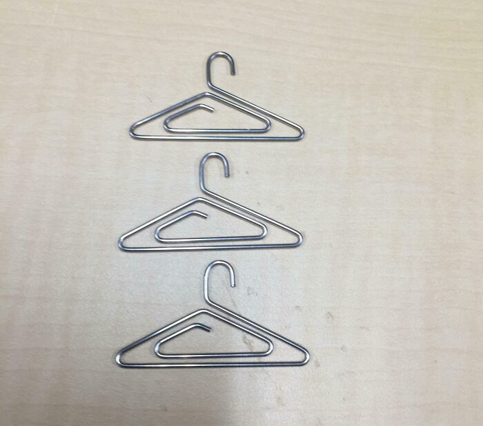 My Professor Has Paper Clips In The Shape Of Clothes Hangers