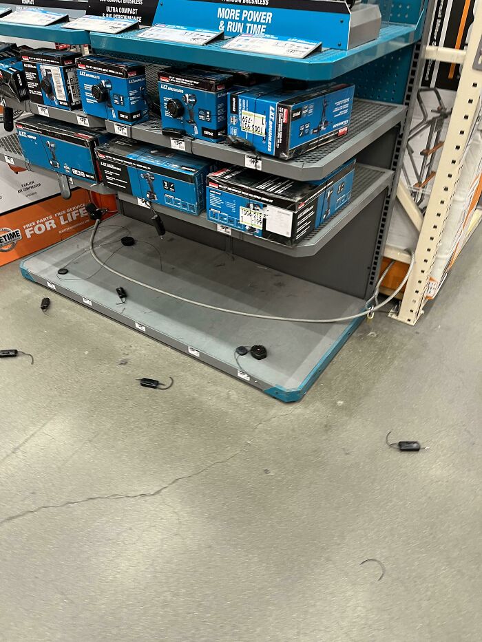 Literally Had To Watch 3 Guys Steal The Whole Bottom Shelf Of The Makita Bay