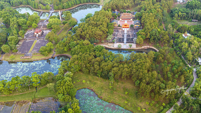 A Series Of Aerial Photographs Showcasing The Spiritual Architecture Of The “Eternal Homes” During The Nguyen Dynasty Era In Vietnam