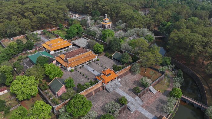 A Series Of Aerial Photographs Showcasing The Spiritual Architecture Of The “Eternal Homes” During The Nguyen Dynasty Era In Vietnam