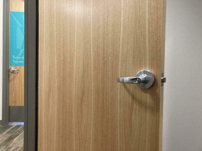 Dressing Room At The Doctors Office Has The Lock On The Outside!