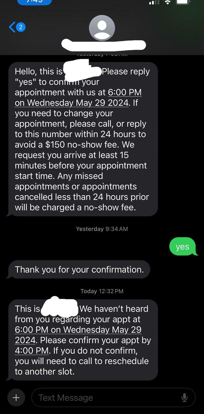 Doctors Office Said I Didn’t Confirm My Appointment After I Confirmed It Twice