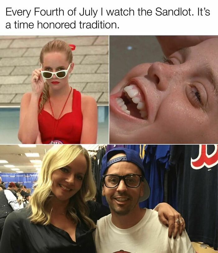 Collage of memes and photos evoking nostalgia with Tamagotchis, VHS tapes, and 90s pop culture references.