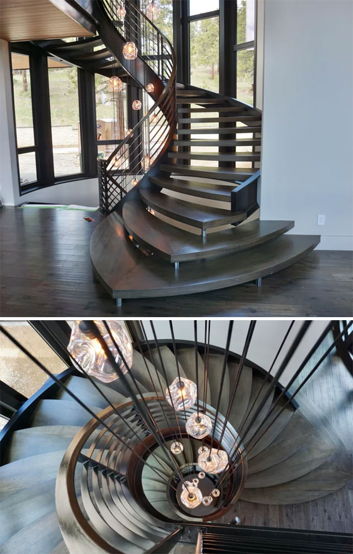 Imagine The Look On My Face When My Boss Said “You’ll Be Lead Carpenter On This Stair Job” When I Had Never Made A Single Tread Before. Lots Of Work By Lots Of People, I Can’t Take All The Credit, But Damn If I Didn’t Pour My Blood And Sweat Into This Staircase