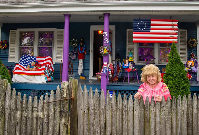 "Flags And Dolls" From The Series "American Lawn Decor"